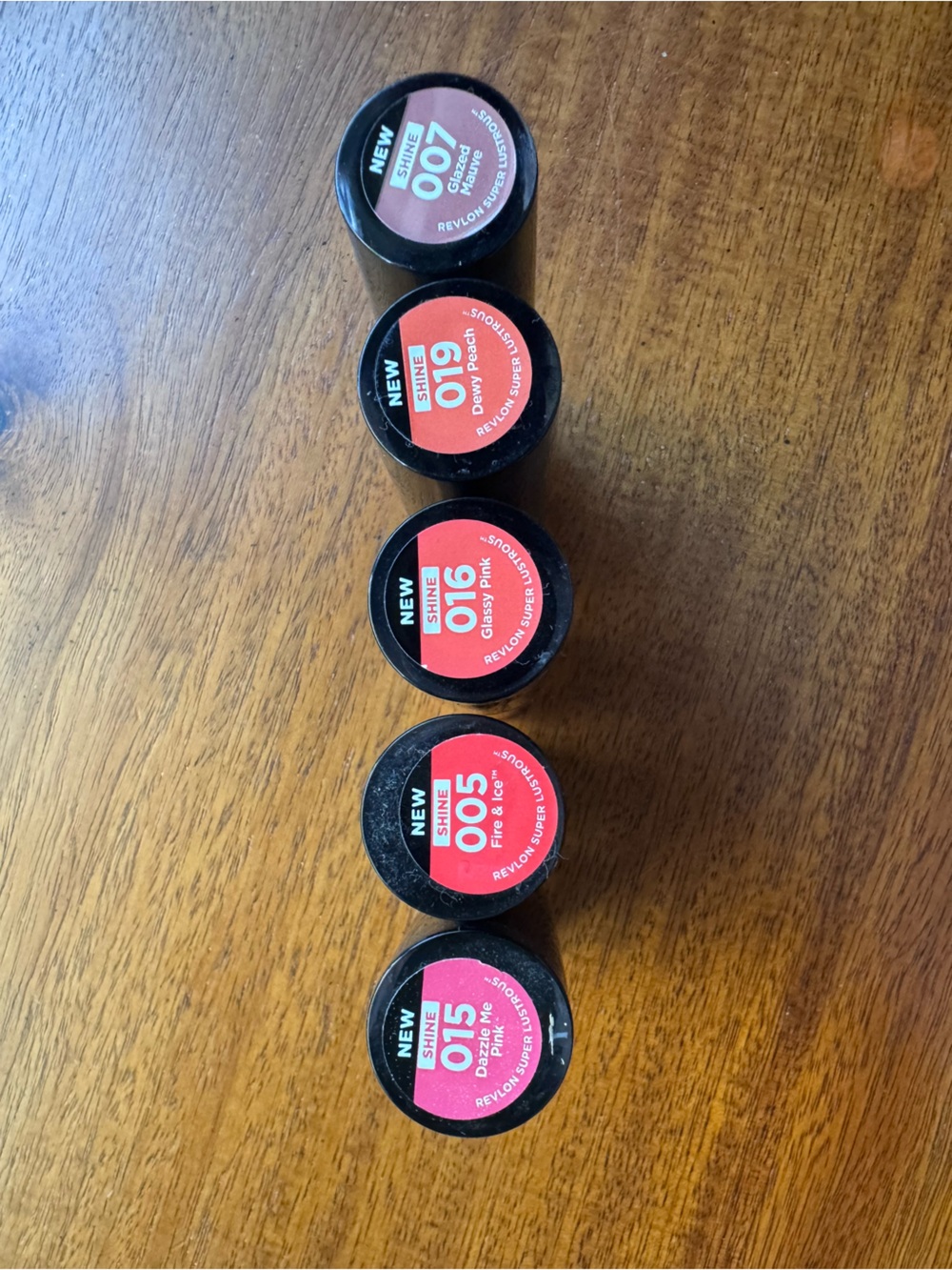 Set of 5 Revlon super lustrous lipsticks